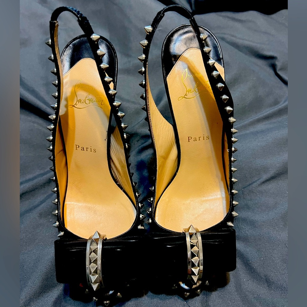 Christian louboutin studded heels